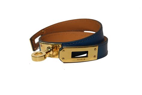 hermes bracelet leather blue|hermes bracelet leather women's.